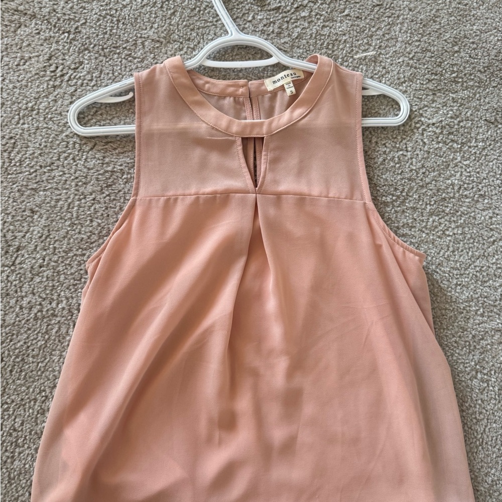 Monteau Sleeveless Blush Blouse